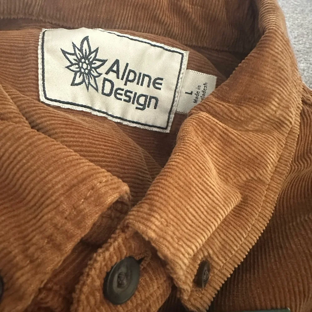 Alpine Design Cord Shirt - Casual Button Down Shirt - Picture 2 of 3